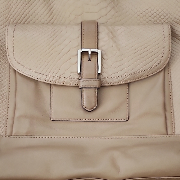 Coach Charlie Embossed Python Leather Tote Luxury Bag Old Money Quiet Luxury - Picture 4 of 16